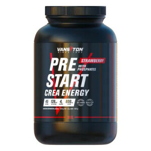 Креатин Vansiton Pre Start Crea Energy з фосфатами, полуниця, 1,8 кг